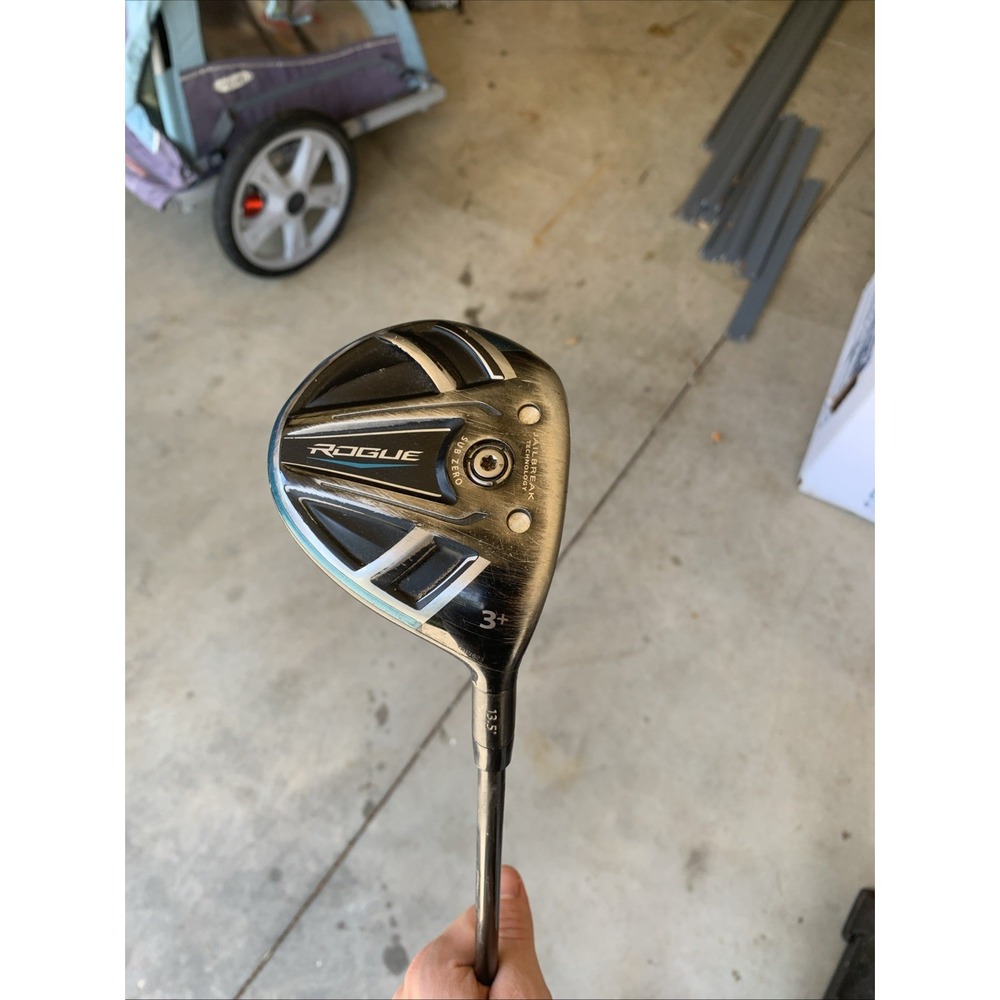 Callaway Rogue Sub Zero 3+ Fairway Wood 13.5 Degree Bounce, Extra Stiff Shaft